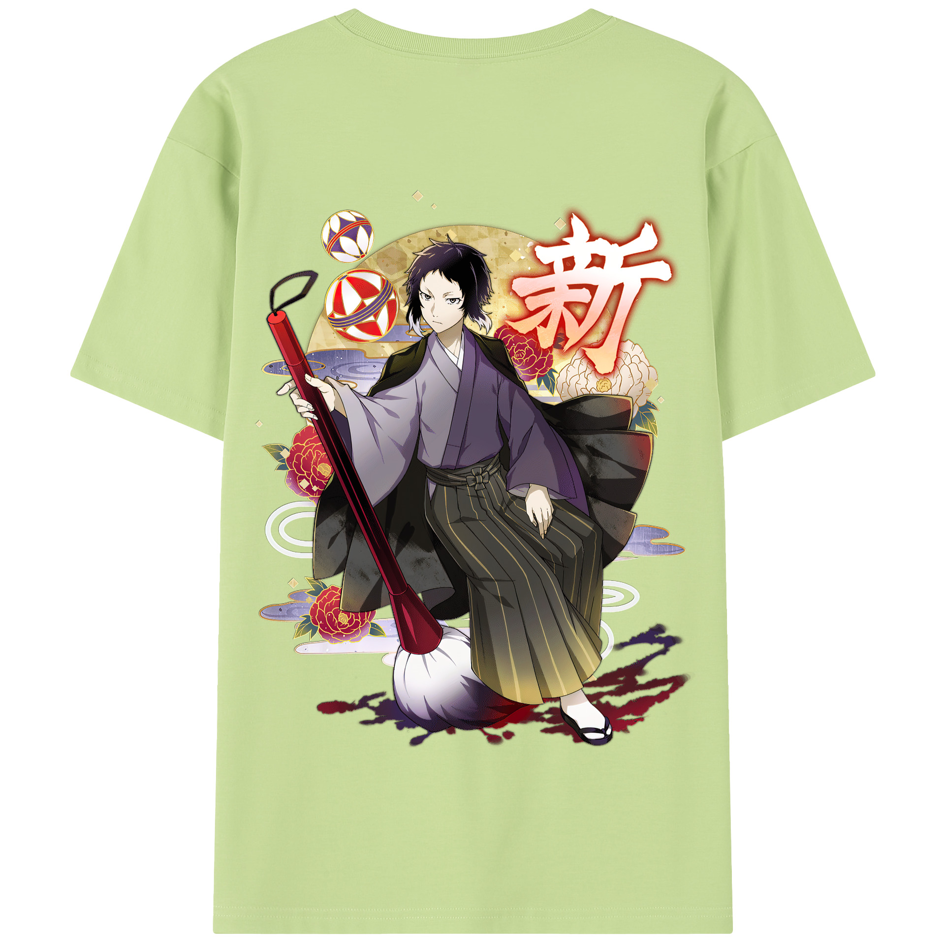 （画像用） 文豪ストレイドッグス Bungo Stray Dogs 綿100％半袖Tシャツ（背面プリント）